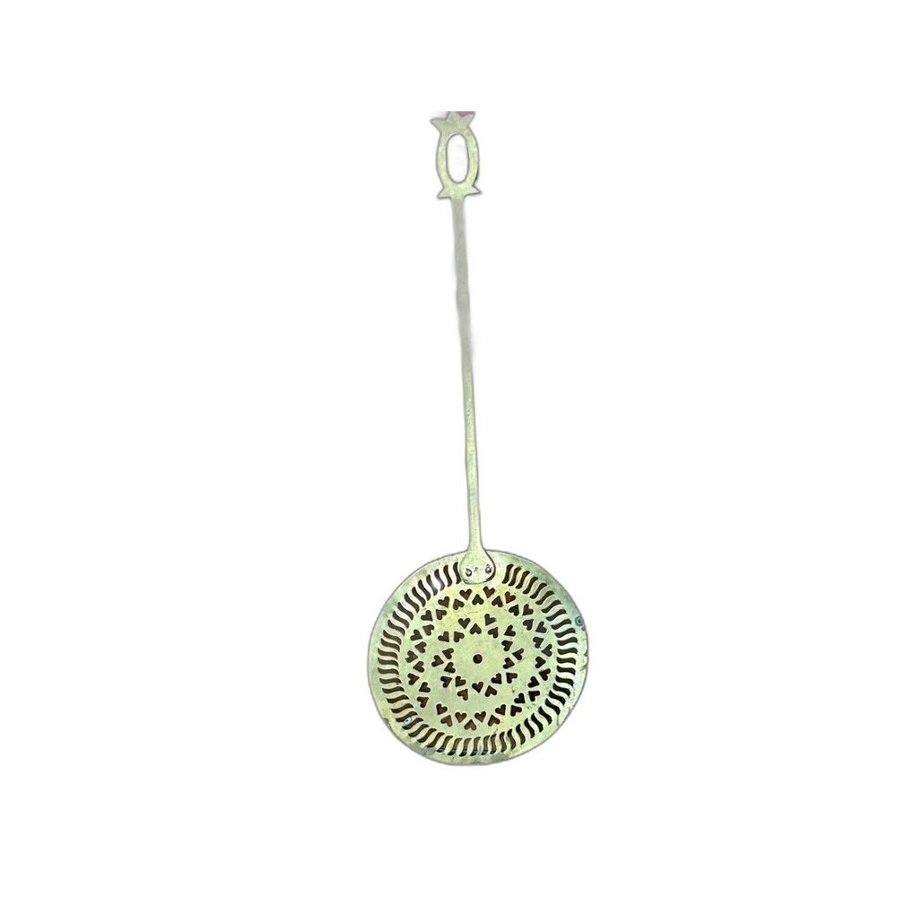 Artisan Brass Skimmer with Decorative Cutouts